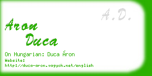 aron duca business card